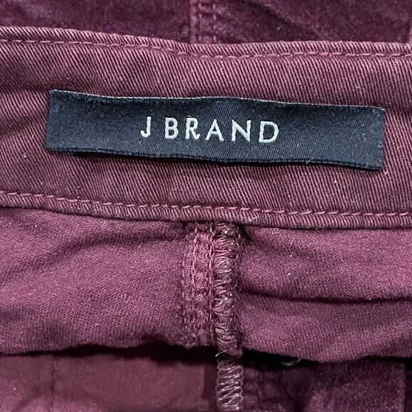 J Brand Natasha Super Skinny Velvet Jeans in Deep Mulberry Size 28 - Picture 12 of 15